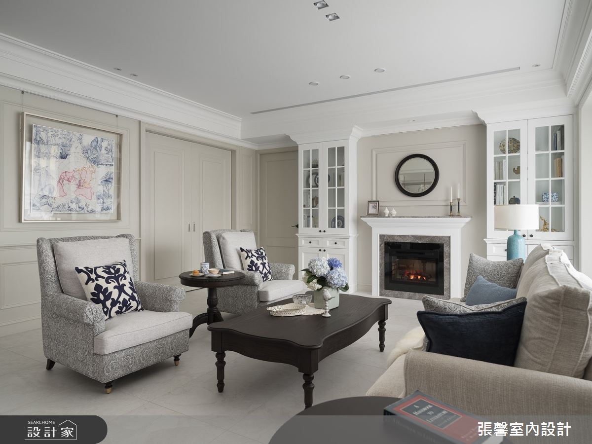 73坪毛胚屋＿美式風客廳案例圖片＿張馨室內設計/瀚觀室內裝修設計工程有限公司＿張馨_心嚮 歸旅之5
