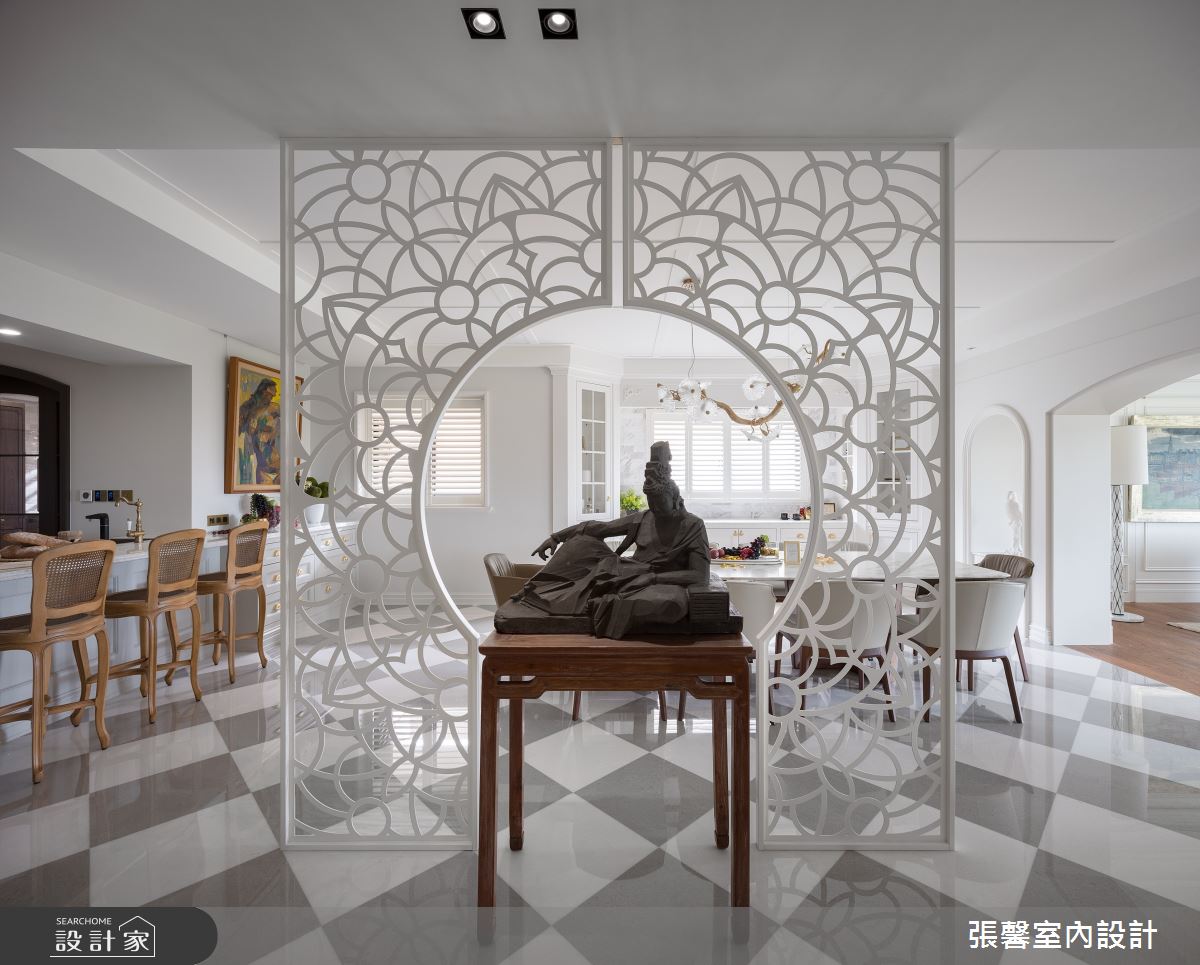 毛胚屋＿奢華風玄關案例圖片＿張馨室內設計/瀚觀室內裝修設計工程有限公司＿張馨_亙美 綠茵宏綿之1