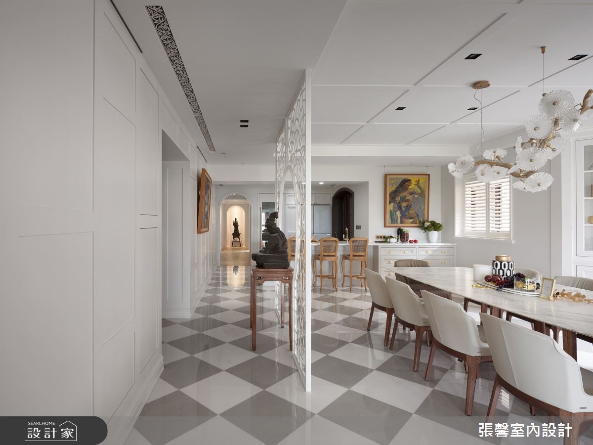 毛胚屋＿奢華風餐廳案例圖片＿張馨室內設計/瀚觀室內裝修設計工程有限公司＿張馨_亙美 綠茵宏綿之2