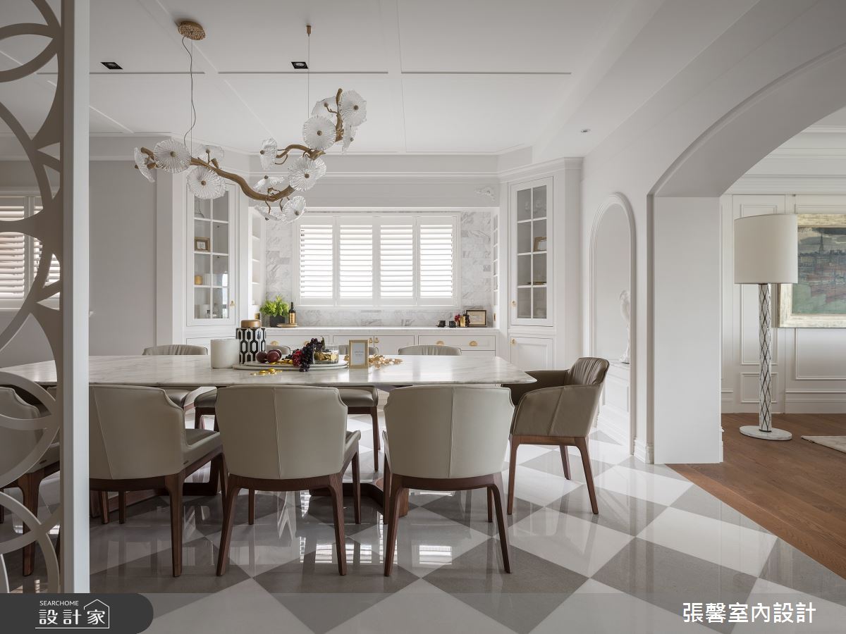 毛胚屋＿奢華風餐廳案例圖片＿張馨室內設計/瀚觀室內裝修設計工程有限公司＿張馨_亙美 綠茵宏綿之11