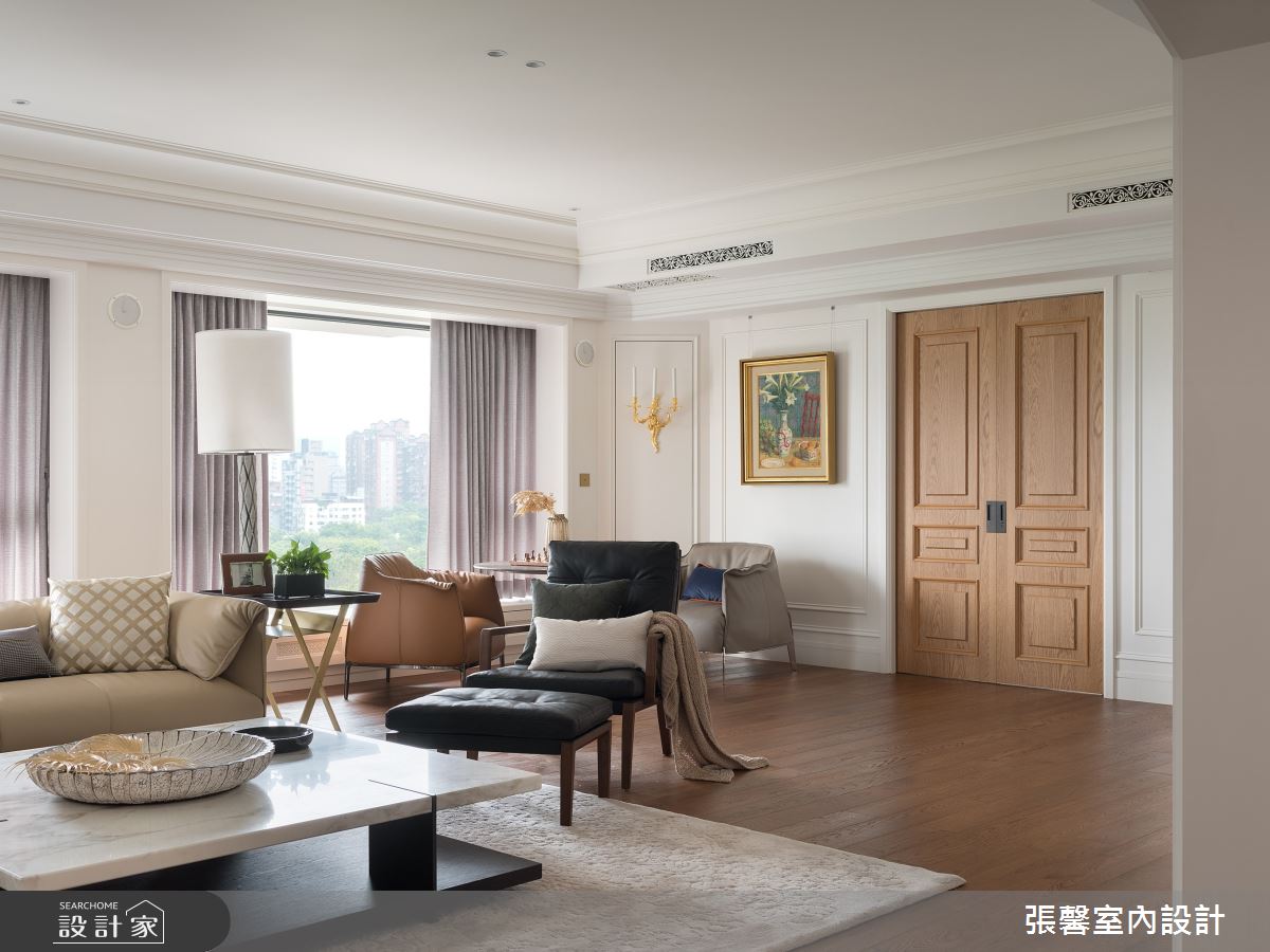 毛胚屋＿奢華風客廳案例圖片＿張馨室內設計/瀚觀室內裝修設計工程有限公司＿張馨_亙美 綠茵宏綿之17