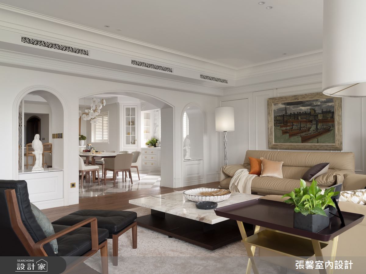 毛胚屋＿奢華風客廳餐廳案例圖片＿張馨室內設計/瀚觀室內裝修設計工程有限公司＿張馨_亙美 綠茵宏綿之14