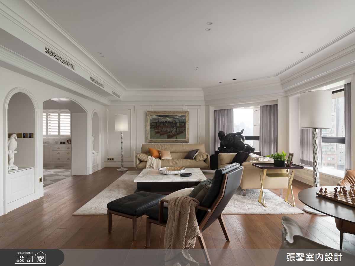 毛胚屋＿奢華風客廳案例圖片＿張馨室內設計/瀚觀室內裝修設計工程有限公司＿張馨_亙美 綠茵宏綿之15