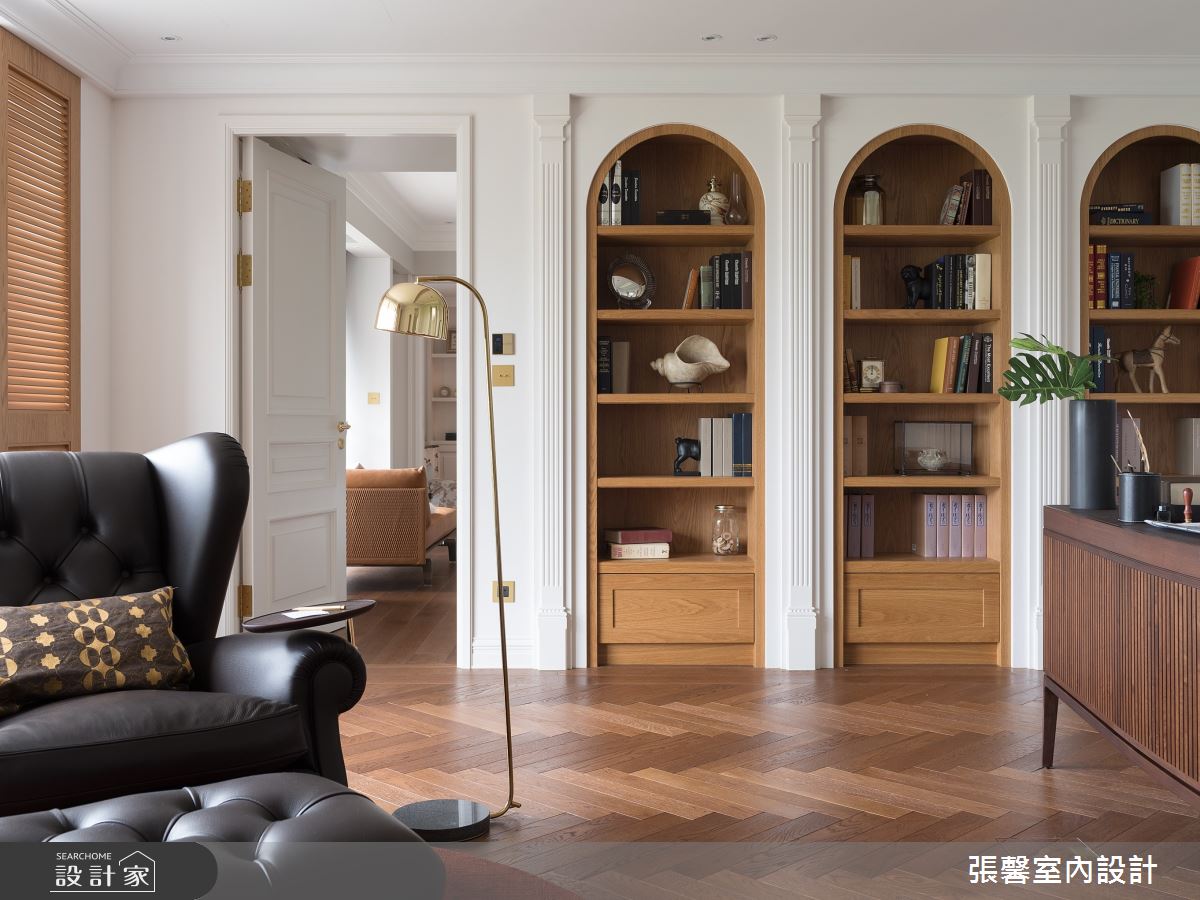 毛胚屋＿奢華風書房工作區案例圖片＿張馨室內設計/瀚觀室內裝修設計工程有限公司＿張馨_亙美 綠茵宏綿之24