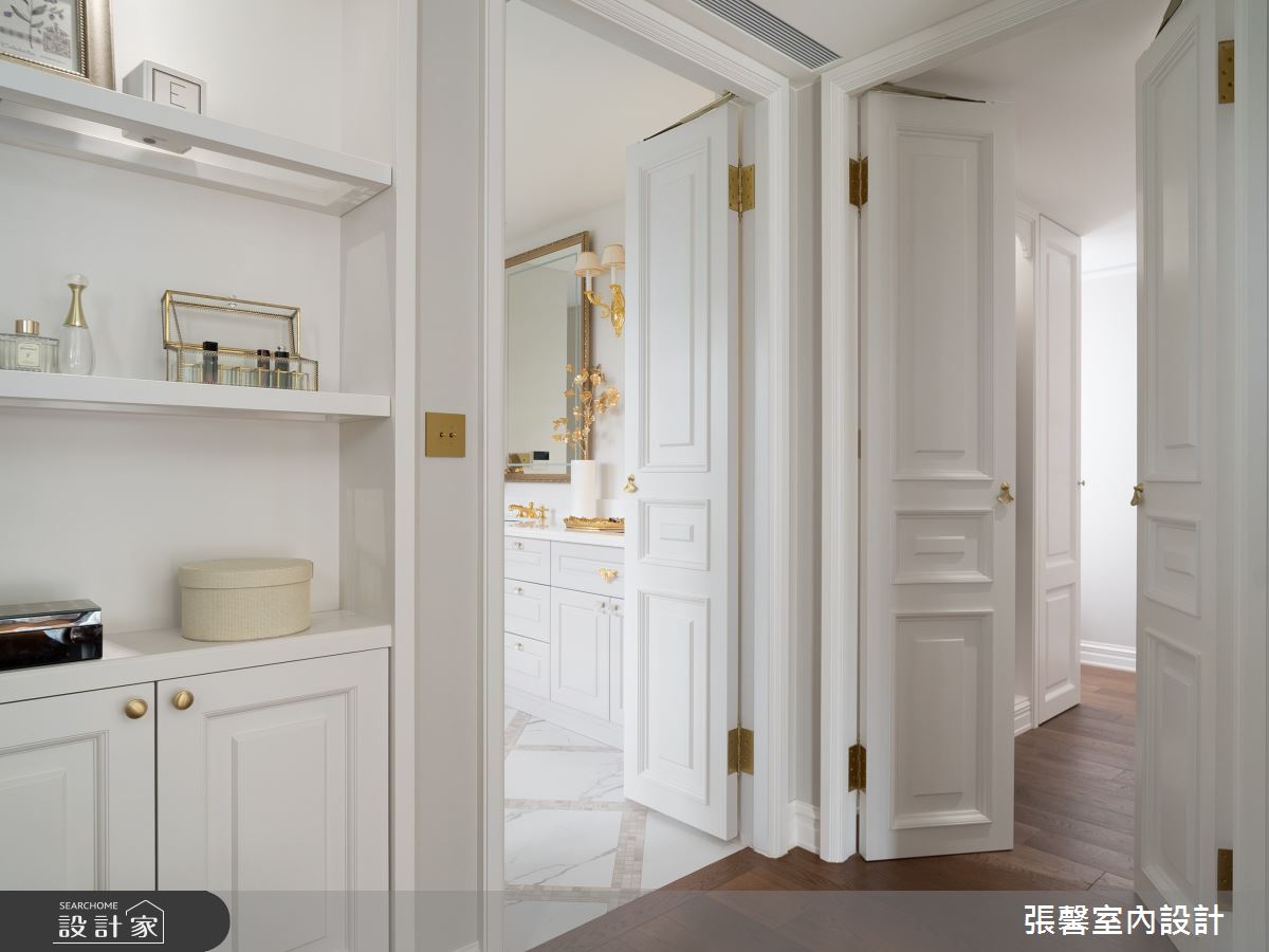 毛胚屋＿奢華風更衣間案例圖片＿張馨室內設計/瀚觀室內裝修設計工程有限公司＿張馨_亙美 綠茵宏綿之42