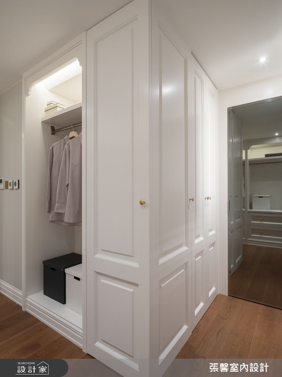 毛胚屋＿奢華風更衣間案例圖片＿張馨室內設計/瀚觀室內裝修設計工程有限公司＿張馨_亙美 綠茵宏綿之46