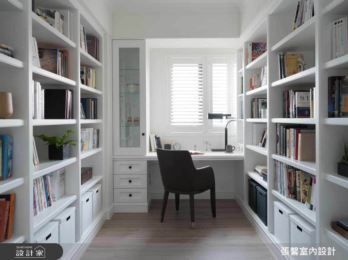 中古屋(5~15年)＿美式風書房案例圖片＿張馨室內設計/瀚觀室內裝修設計工程有限公司＿張馨_清雅 雋綿之12