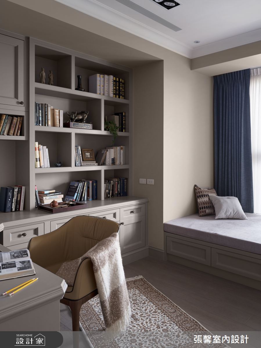67坪毛胚屋＿美式風書房臥榻案例圖片＿張馨室內設計/瀚觀室內裝修設計工程有限公司＿張馨_緩慢 退休方庭之6