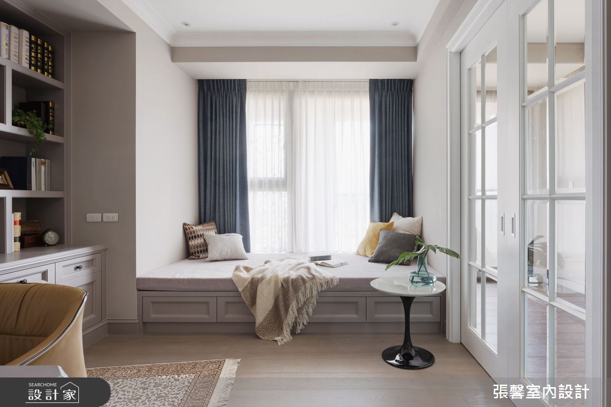 67坪毛胚屋＿美式風書房臥榻案例圖片＿張馨室內設計/瀚觀室內裝修設計工程有限公司＿張馨_緩慢 退休方庭之5