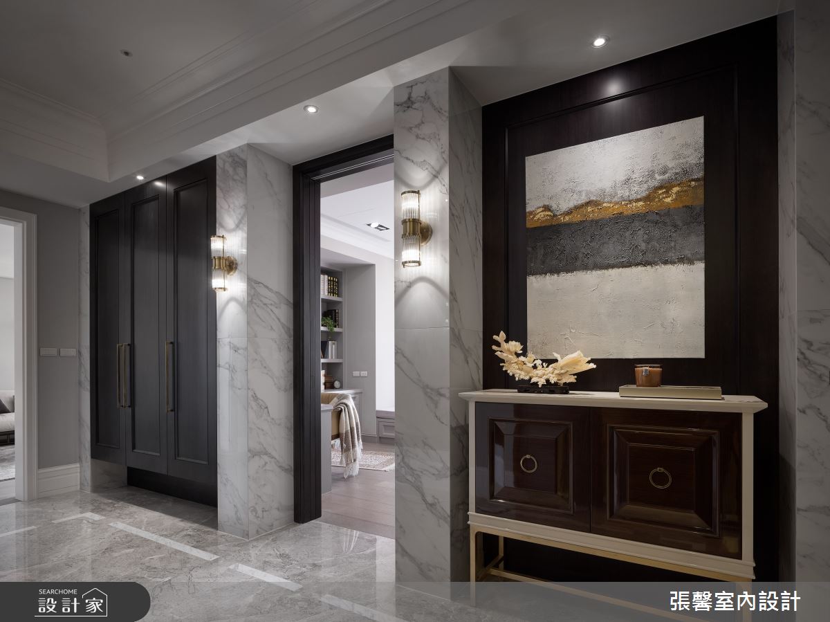 67坪毛胚屋＿美式風玄關案例圖片＿張馨室內設計/瀚觀室內裝修設計工程有限公司＿張馨_緩慢 退休方庭之3