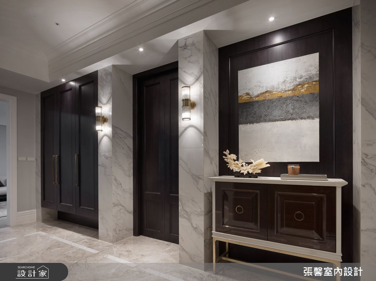 67坪毛胚屋＿美式風玄關案例圖片＿張馨室內設計/瀚觀室內裝修設計工程有限公司＿張馨_緩慢 退休方庭之2