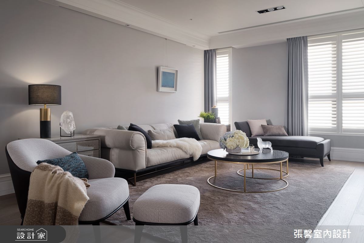 67坪毛胚屋＿美式風客廳案例圖片＿張馨室內設計/瀚觀室內裝修設計工程有限公司＿張馨_緩慢 退休方庭之15