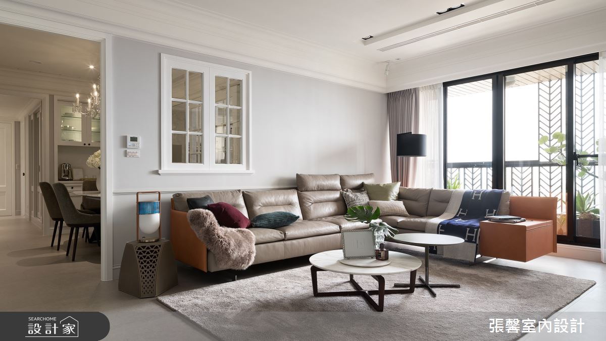 50坪毛胚屋＿美式風客廳案例圖片＿張馨室內設計/瀚觀室內裝修設計工程有限公司＿張馨_初心 經典之6