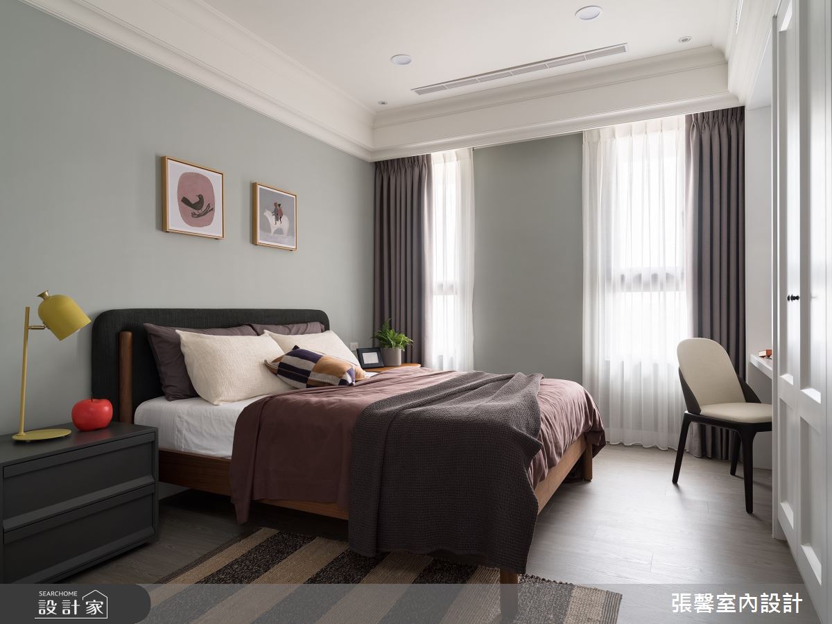 50坪毛胚屋＿美式風臥室案例圖片＿張馨室內設計/瀚觀室內裝修設計工程有限公司＿張馨_初心 經典之31