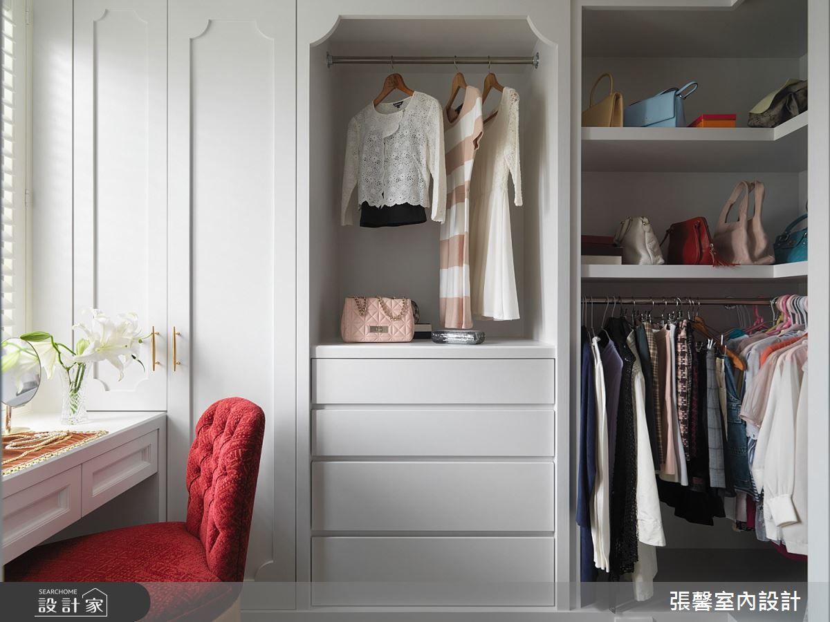 41坪老屋(16~30年)＿美式風更衣間案例圖片＿張馨室內設計/瀚觀室內裝修設計工程有限公司＿張馨_雍雅 女人香之24