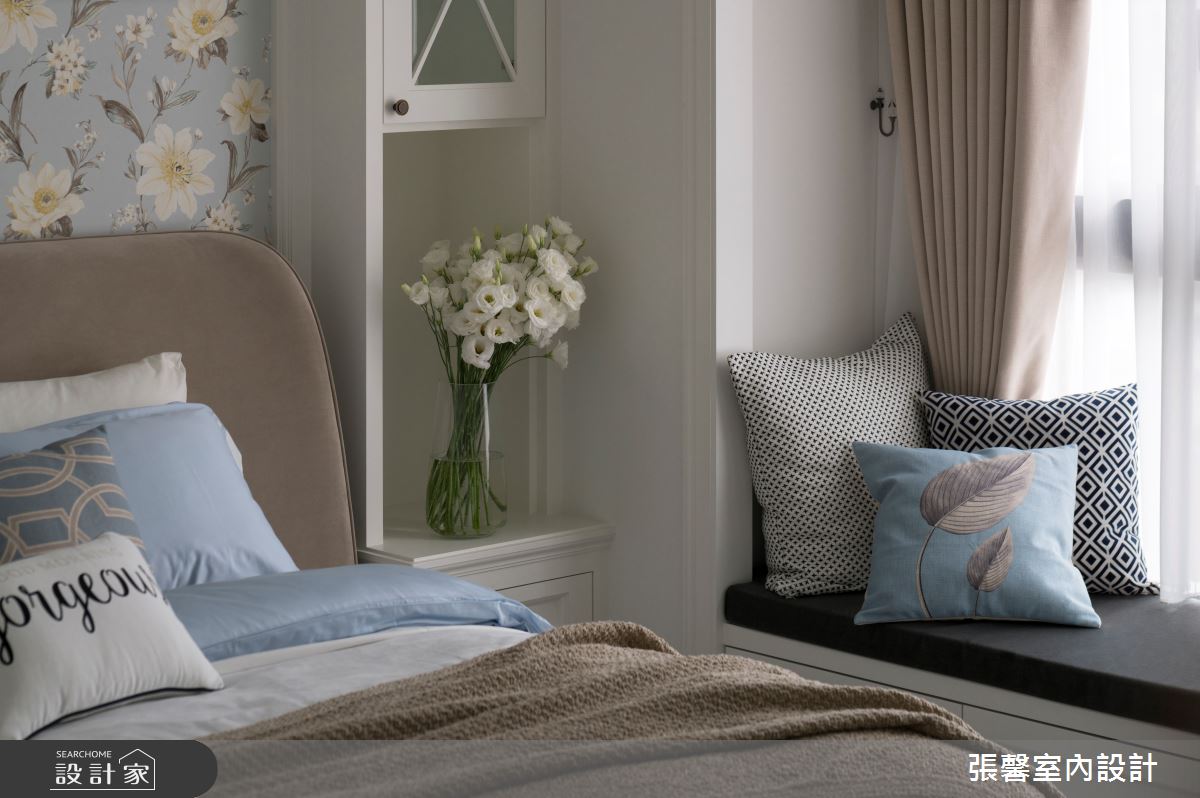 毛胚屋＿美式風臥室臥榻案例圖片＿張馨室內設計/瀚觀室內裝修設計工程有限公司＿張馨_翱翔 水畔森林之25