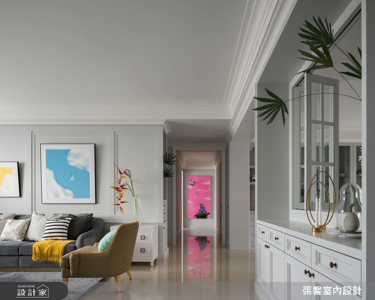 毛胚屋＿美式風客廳案例圖片＿張馨室內設計/瀚觀室內裝修設計工程有限公司＿張馨_翱翔 水畔森林之6