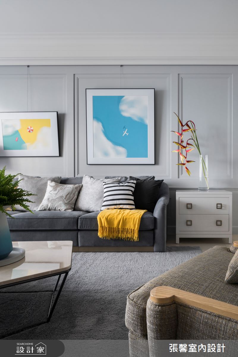 毛胚屋＿美式風客廳案例圖片＿張馨室內設計/瀚觀室內裝修設計工程有限公司＿張馨_翱翔 水畔森林之12