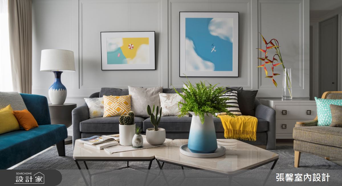 毛胚屋＿美式風客廳案例圖片＿張馨室內設計/瀚觀室內裝修設計工程有限公司＿張馨_翱翔 水畔森林之14