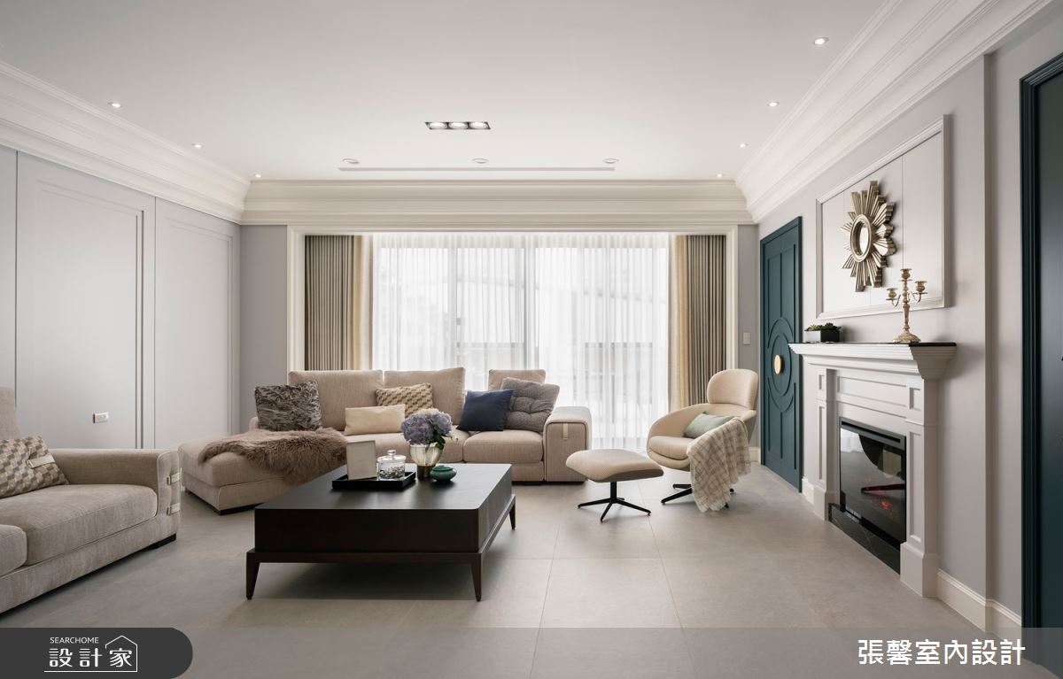 175坪毛胚屋＿美式風客廳案例圖片＿張馨室內設計/瀚觀室內裝修設計工程有限公司＿張馨_彩韻 豪邸之3