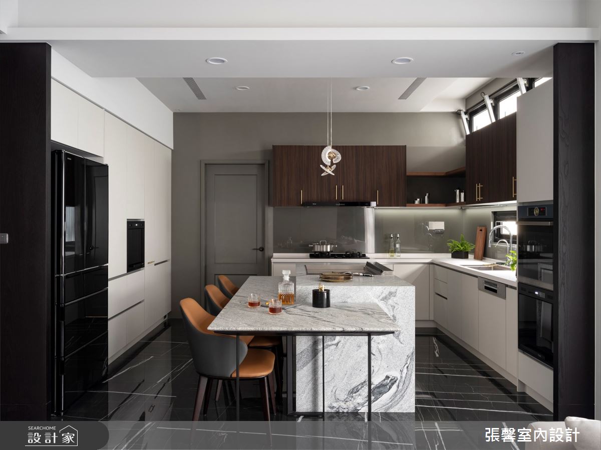175坪毛胚屋＿美式風餐廳廚房中島案例圖片＿張馨室內設計/瀚觀室內裝修設計工程有限公司＿張馨_彩韻 豪邸之41