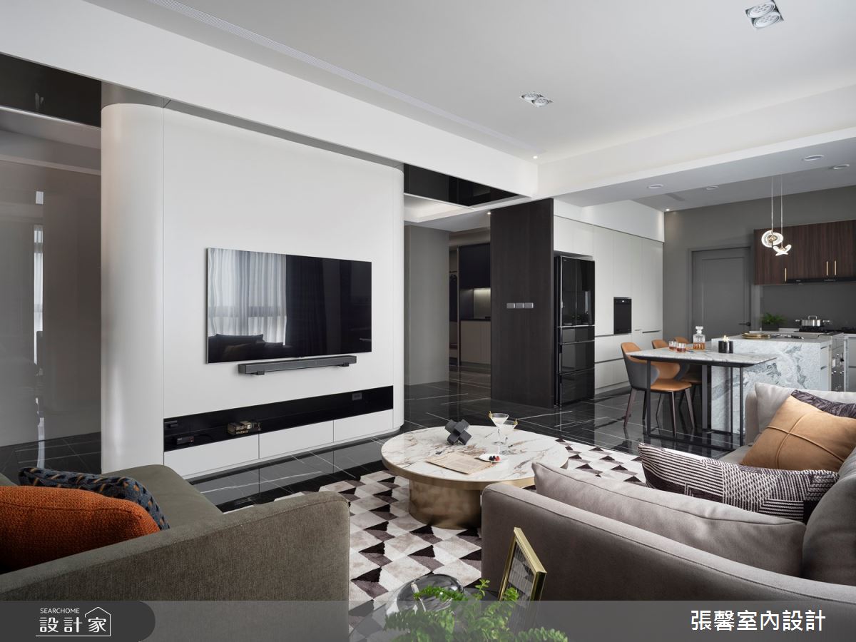 175坪毛胚屋＿美式風客廳餐廳中島案例圖片＿張馨室內設計/瀚觀室內裝修設計工程有限公司＿張馨_彩韻 豪邸之42