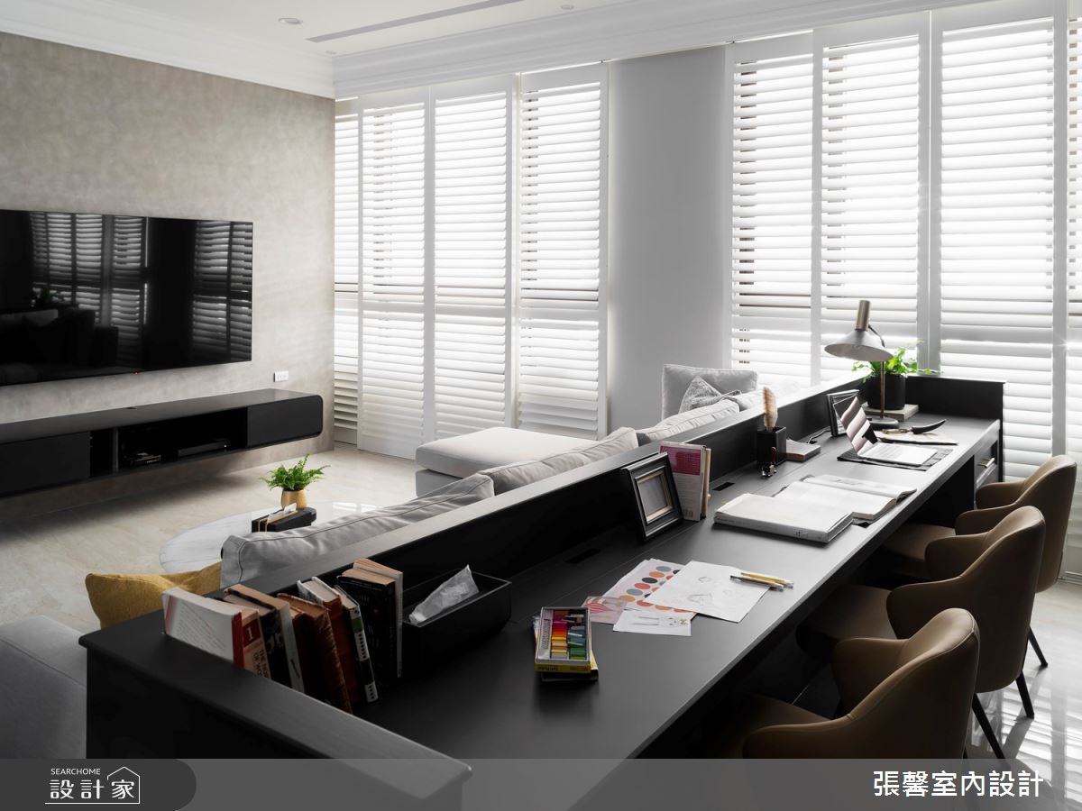 新成屋(5年以下)＿美式風客廳書房工作區案例圖片＿張馨室內設計/瀚觀室內裝修設計工程有限公司＿張馨_童話天地 四重奏之8