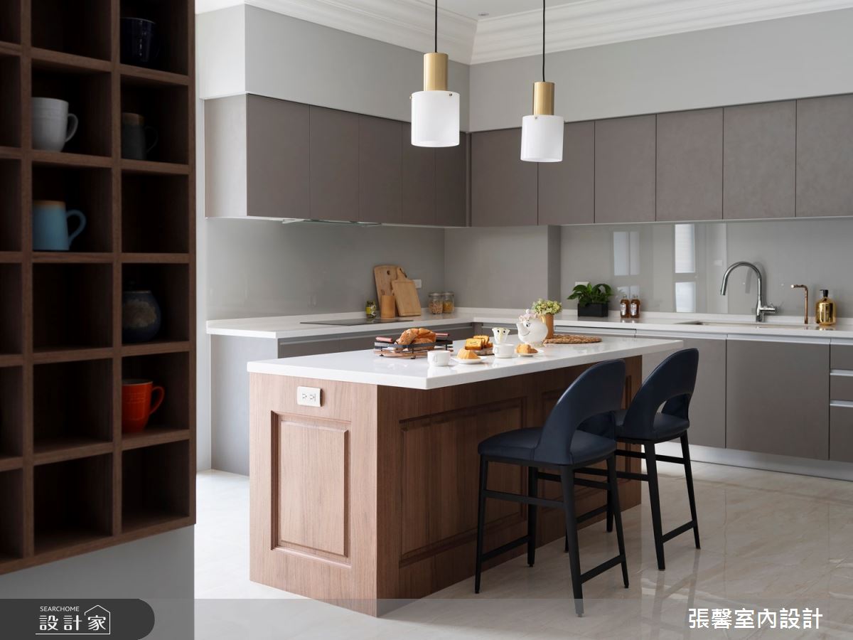 新成屋(5年以下)＿美式風廚房中島案例圖片＿張馨室內設計/瀚觀室內裝修設計工程有限公司＿張馨_童話天地 四重奏之12