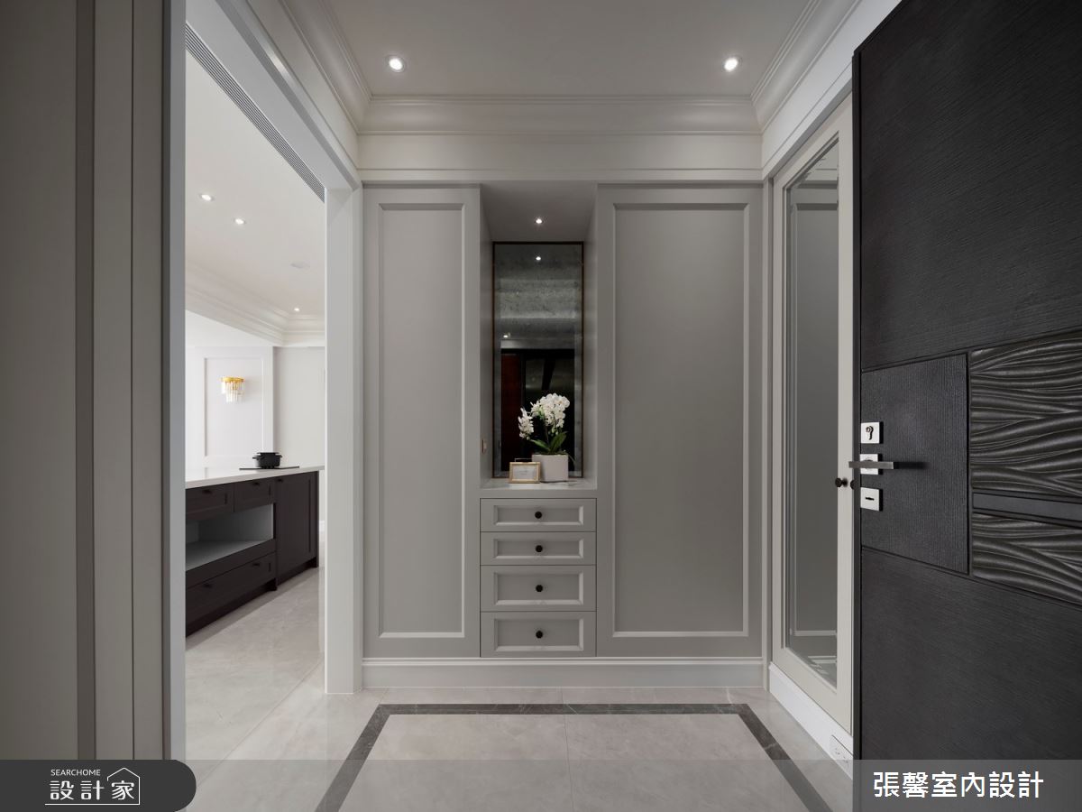 35坪新成屋(5年以下)＿美式風玄關案例圖片＿張馨室內設計/瀚觀室內裝修設計工程有限公司＿張馨_灰韻 和諧之境之2