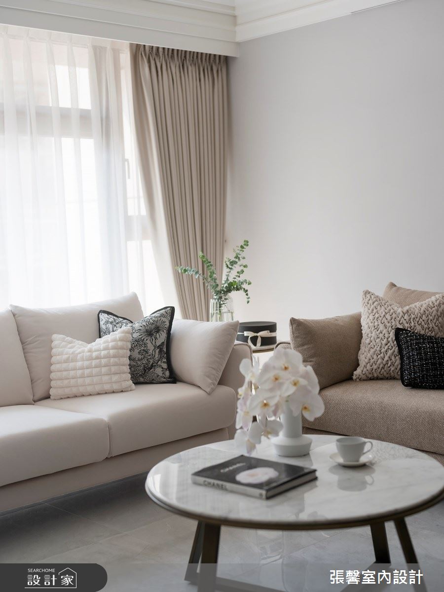 35坪新成屋(5年以下)＿美式風客廳案例圖片＿張馨室內設計/瀚觀室內裝修設計工程有限公司＿張馨_灰韻 和諧之境之6