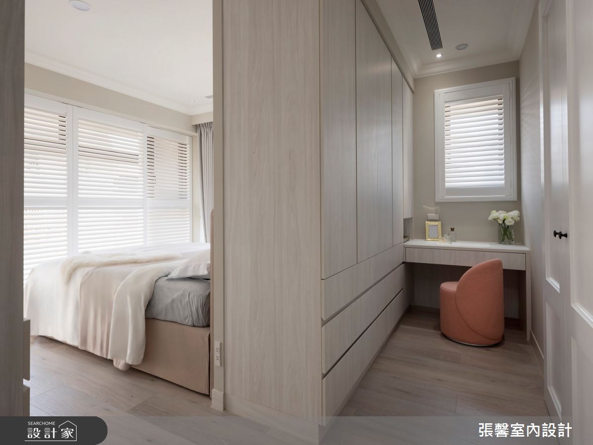 35坪新成屋(5年以下)＿美式風更衣間臥榻案例圖片＿張馨室內設計/瀚觀室內裝修設計工程有限公司＿張馨_灰韻 和諧之境之18