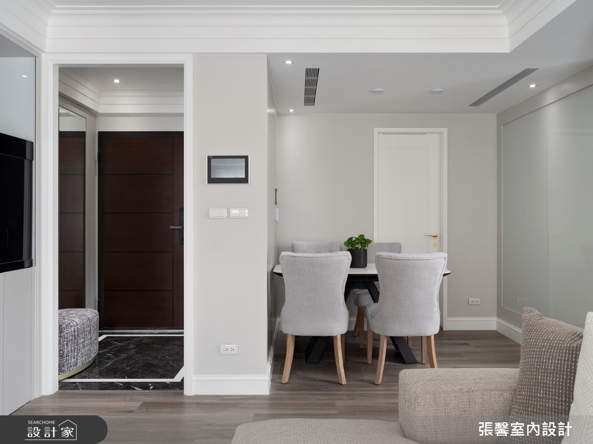 31坪新成屋(5年以下)＿現代風玄關餐廳案例圖片＿張馨室內設計/瀚觀室內裝修設計工程有限公司＿張馨_灰金風尚之4