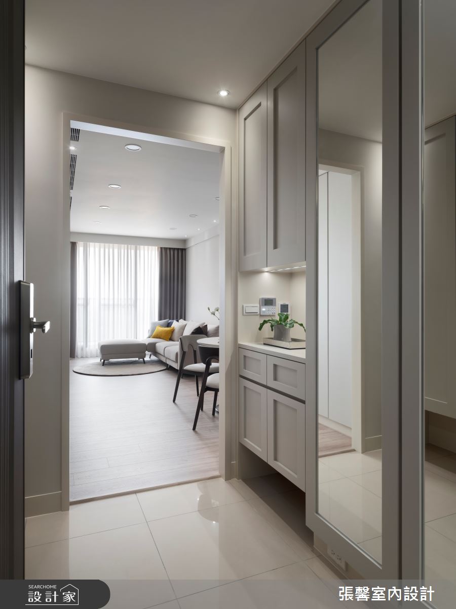 28坪新成屋(5年以下)＿美式風玄關案例圖片＿張馨室內設計/瀚觀室內裝修設計工程有限公司＿張馨_北歐 小清新之1