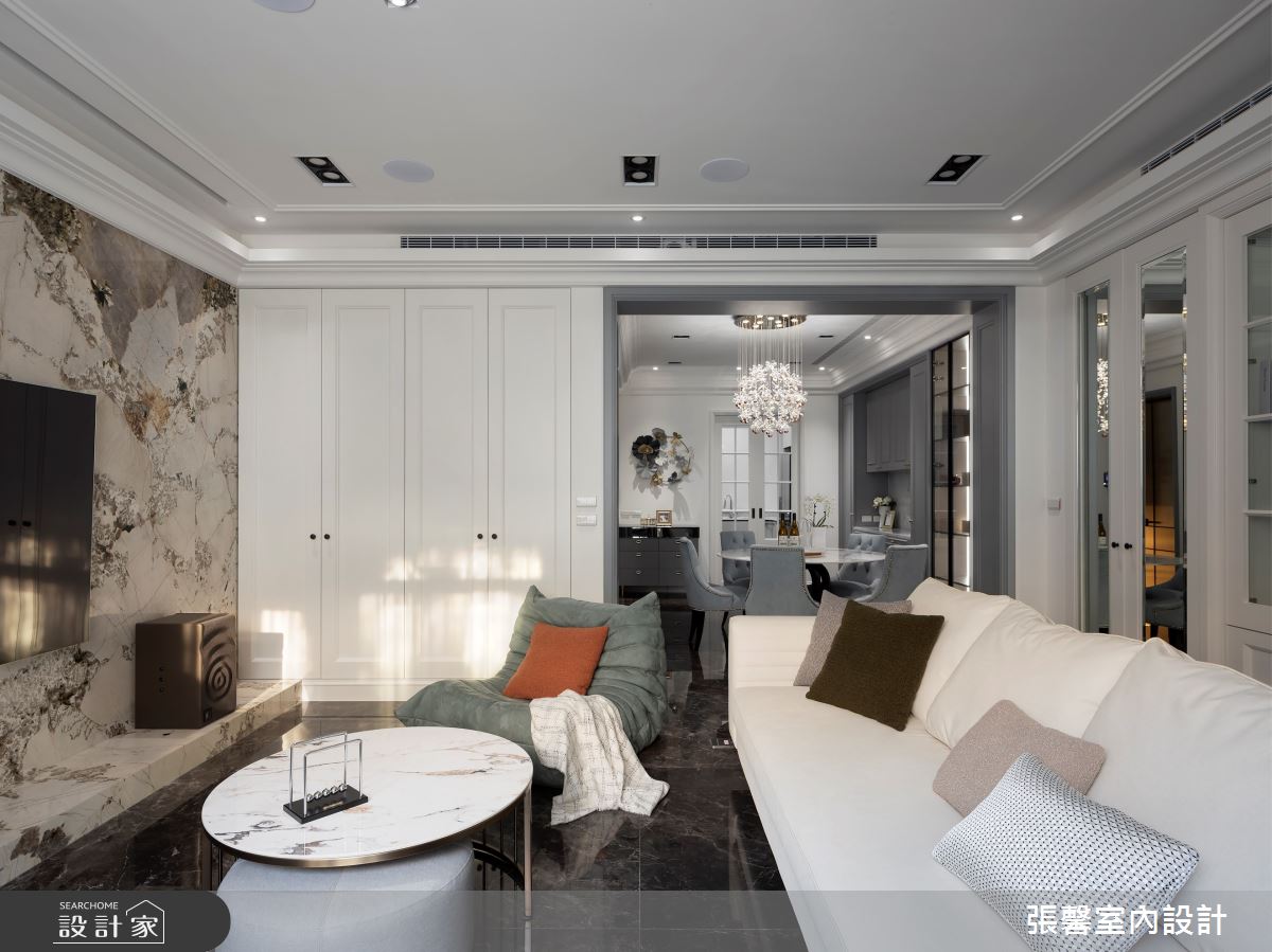 88坪新成屋(5年以下)＿美式風客廳餐廳案例圖片＿張馨室內設計/瀚觀室內裝修設計工程有限公司＿張馨_華雅 燦美時光之6