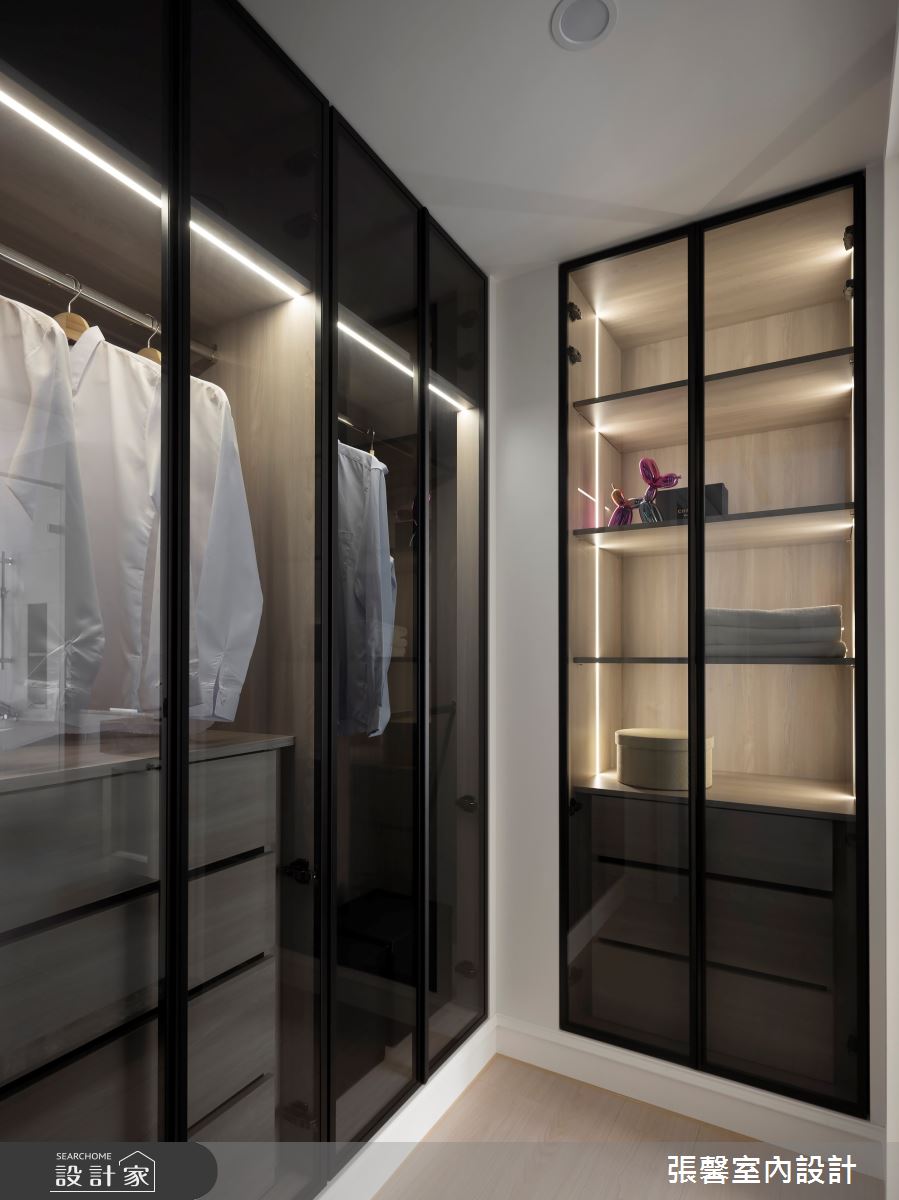 88坪新成屋(5年以下)＿美式風更衣間案例圖片＿張馨室內設計/瀚觀室內裝修設計工程有限公司＿張馨_華雅 燦美時光之16