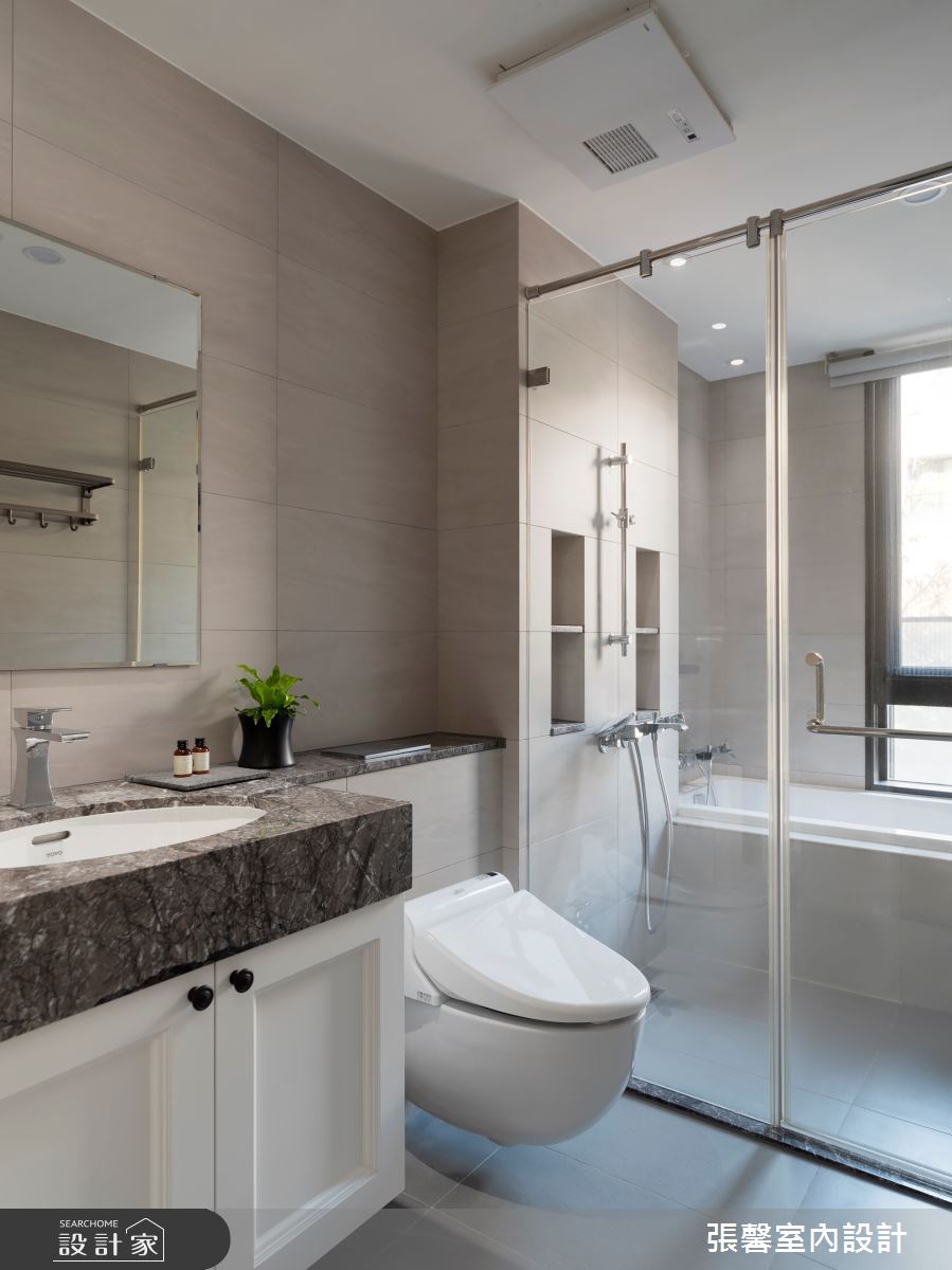 88坪新成屋(5年以下)＿美式風浴室案例圖片＿張馨室內設計/瀚觀室內裝修設計工程有限公司＿張馨_華雅 燦美時光之17