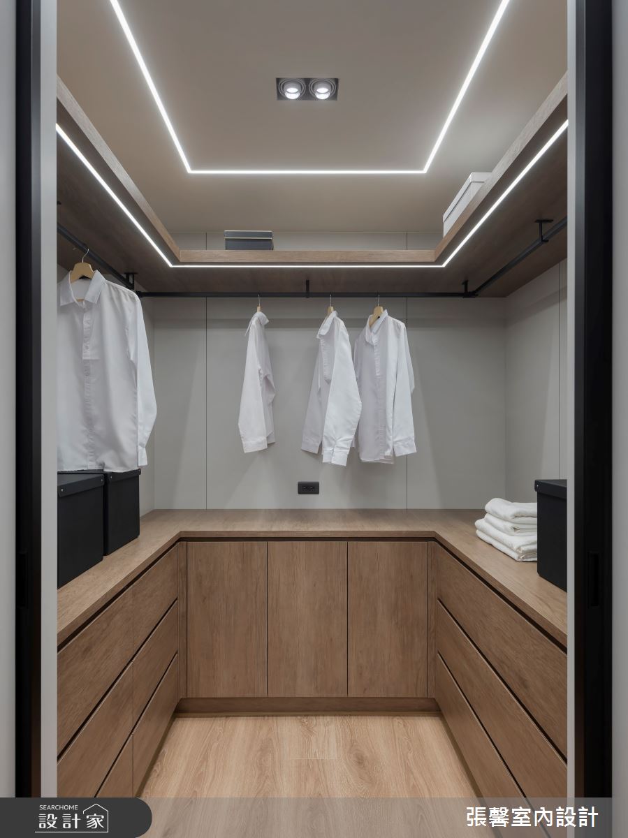 88坪新成屋(5年以下)＿美式風更衣間案例圖片＿張馨室內設計/瀚觀室內裝修設計工程有限公司＿張馨_華雅 燦美時光之21
