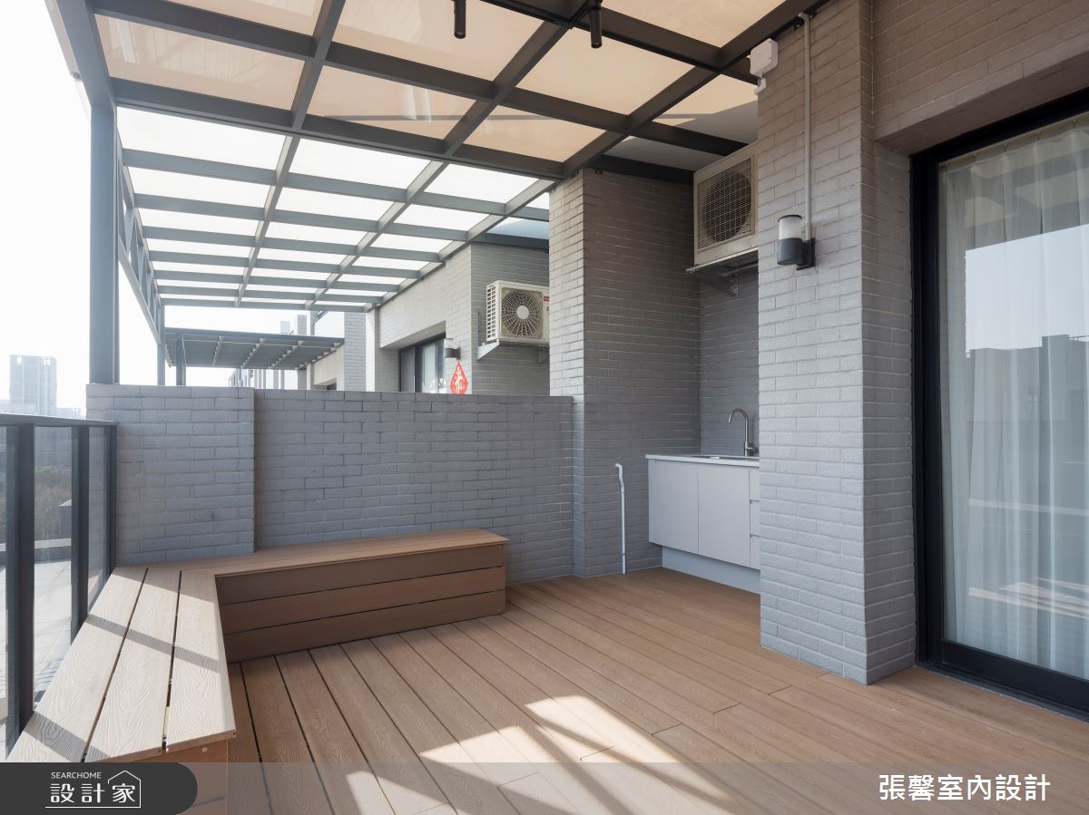 88坪新成屋(5年以下)＿美式風陽台案例圖片＿張馨室內設計/瀚觀室內裝修設計工程有限公司＿張馨_華雅 燦美時光之37