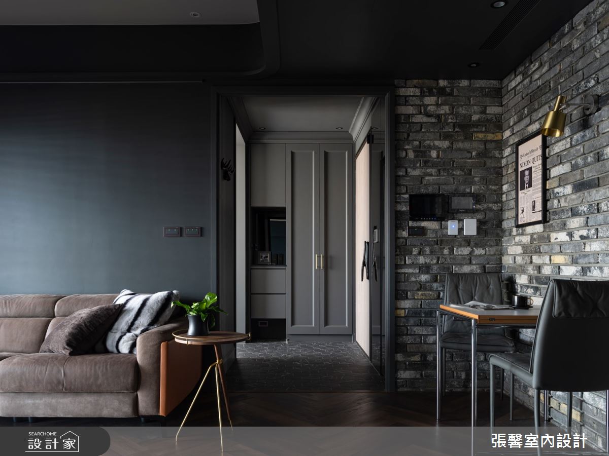 23坪新成屋(5年以下)＿現代風客廳餐廳案例圖片＿張馨室內設計/瀚觀室內裝修設計工程有限公司＿張馨_黑韵 靜謐之2