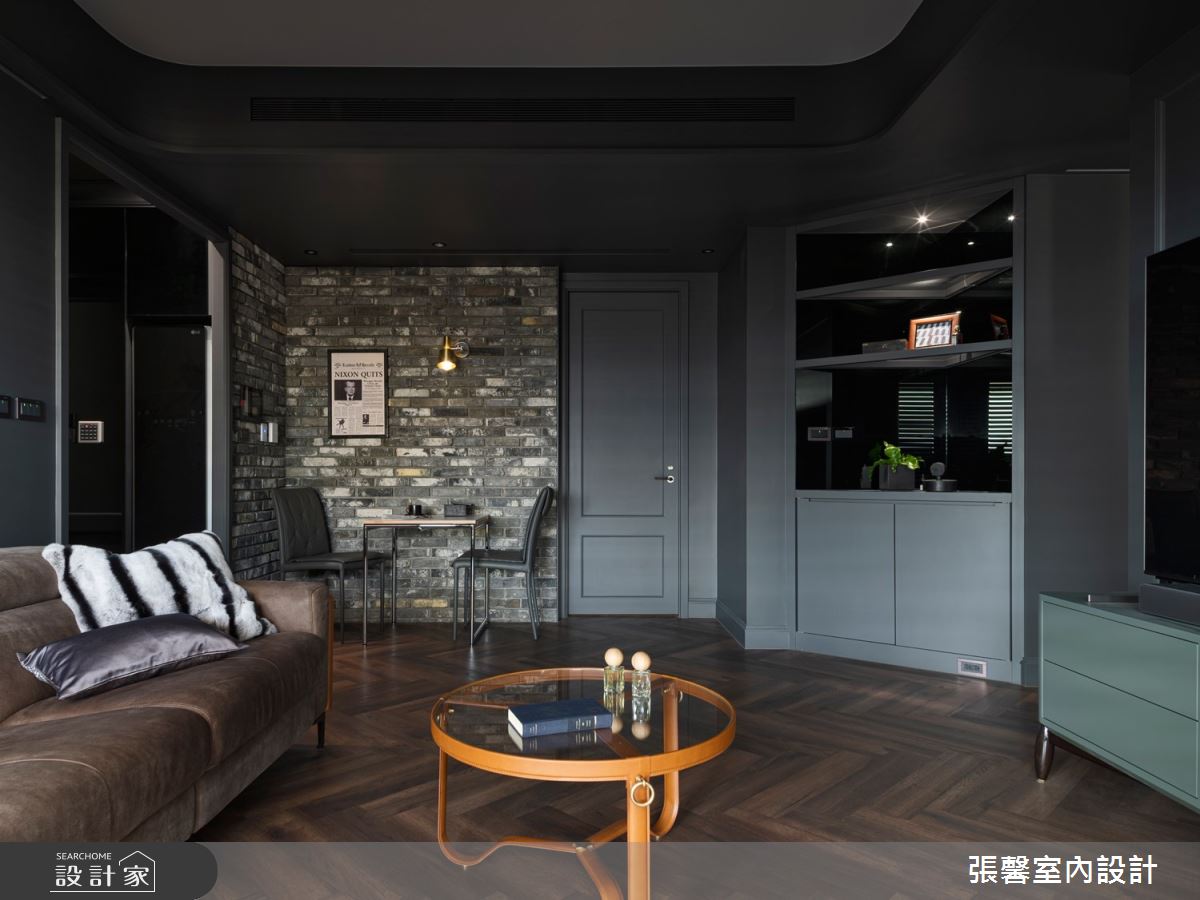 23坪新成屋(5年以下)＿現代風客廳餐廳案例圖片＿張馨室內設計/瀚觀室內裝修設計工程有限公司＿張馨_黑韵 靜謐之5