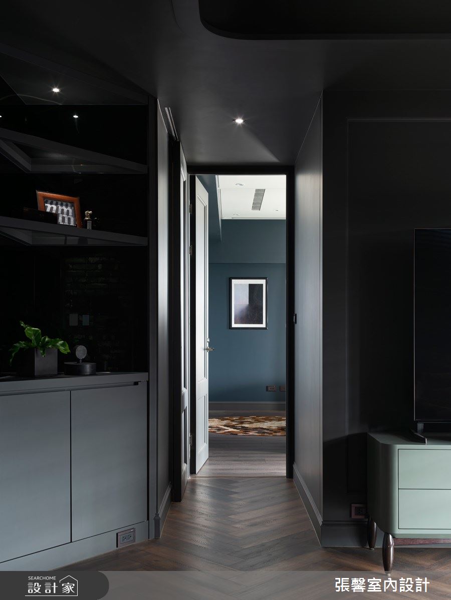 23坪新成屋(5年以下)＿現代風走廊案例圖片＿張馨室內設計/瀚觀室內裝修設計工程有限公司＿張馨_黑韵 靜謐之7