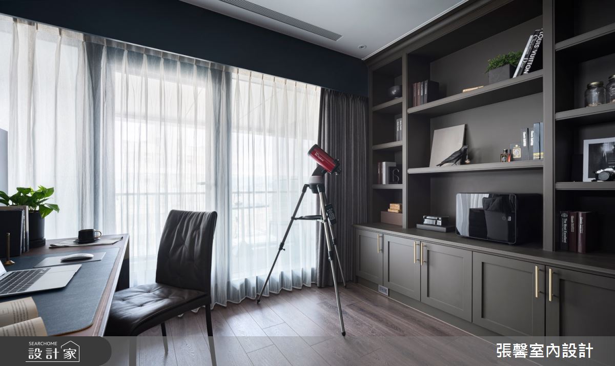 23坪新成屋(5年以下)＿現代風書房案例圖片＿張馨室內設計/瀚觀室內裝修設計工程有限公司＿張馨_黑韵 靜謐之9