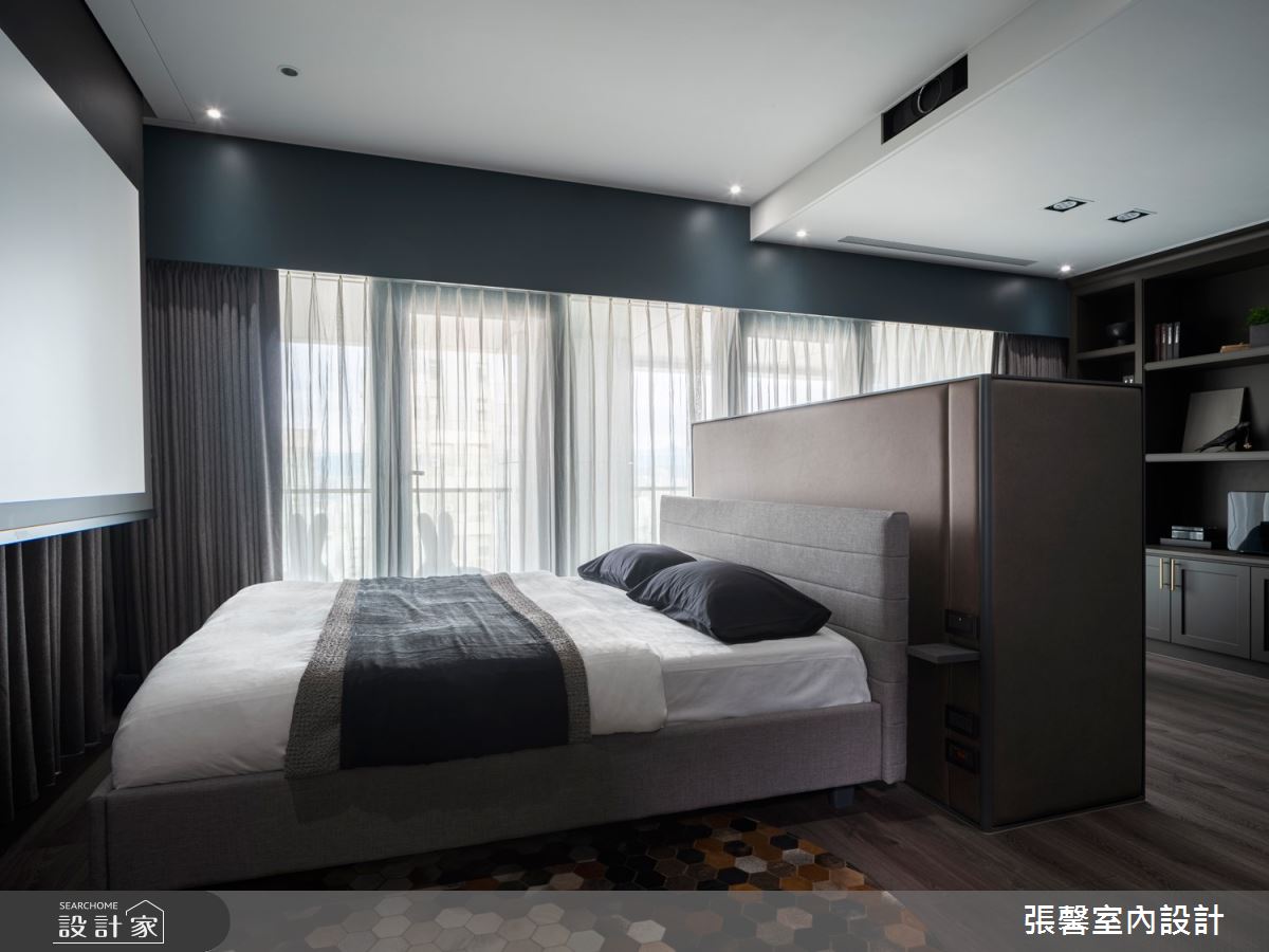 23坪新成屋(5年以下)＿現代風臥室書房案例圖片＿張馨室內設計/瀚觀室內裝修設計工程有限公司＿張馨_黑韵 靜謐之10