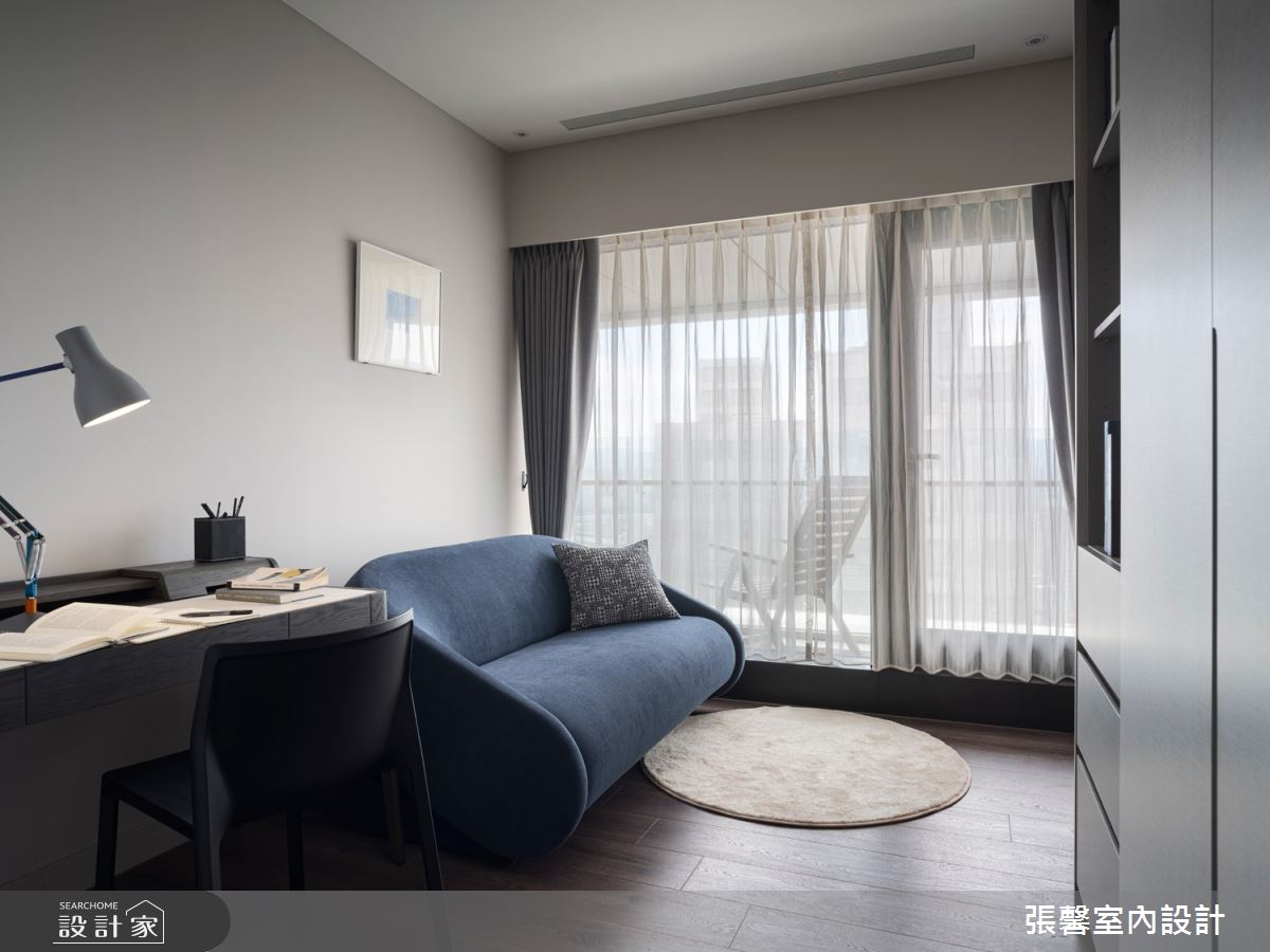 23坪新成屋(5年以下)＿現代風書房工作區案例圖片＿張馨室內設計/瀚觀室內裝修設計工程有限公司＿張馨_黑韵 靜謐之14