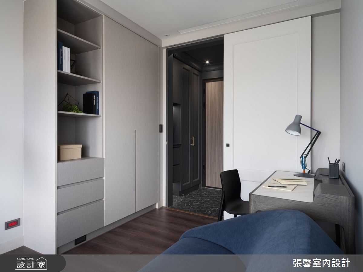 23坪新成屋(5年以下)＿現代風書房工作區案例圖片＿張馨室內設計/瀚觀室內裝修設計工程有限公司＿張馨_黑韵 靜謐之15