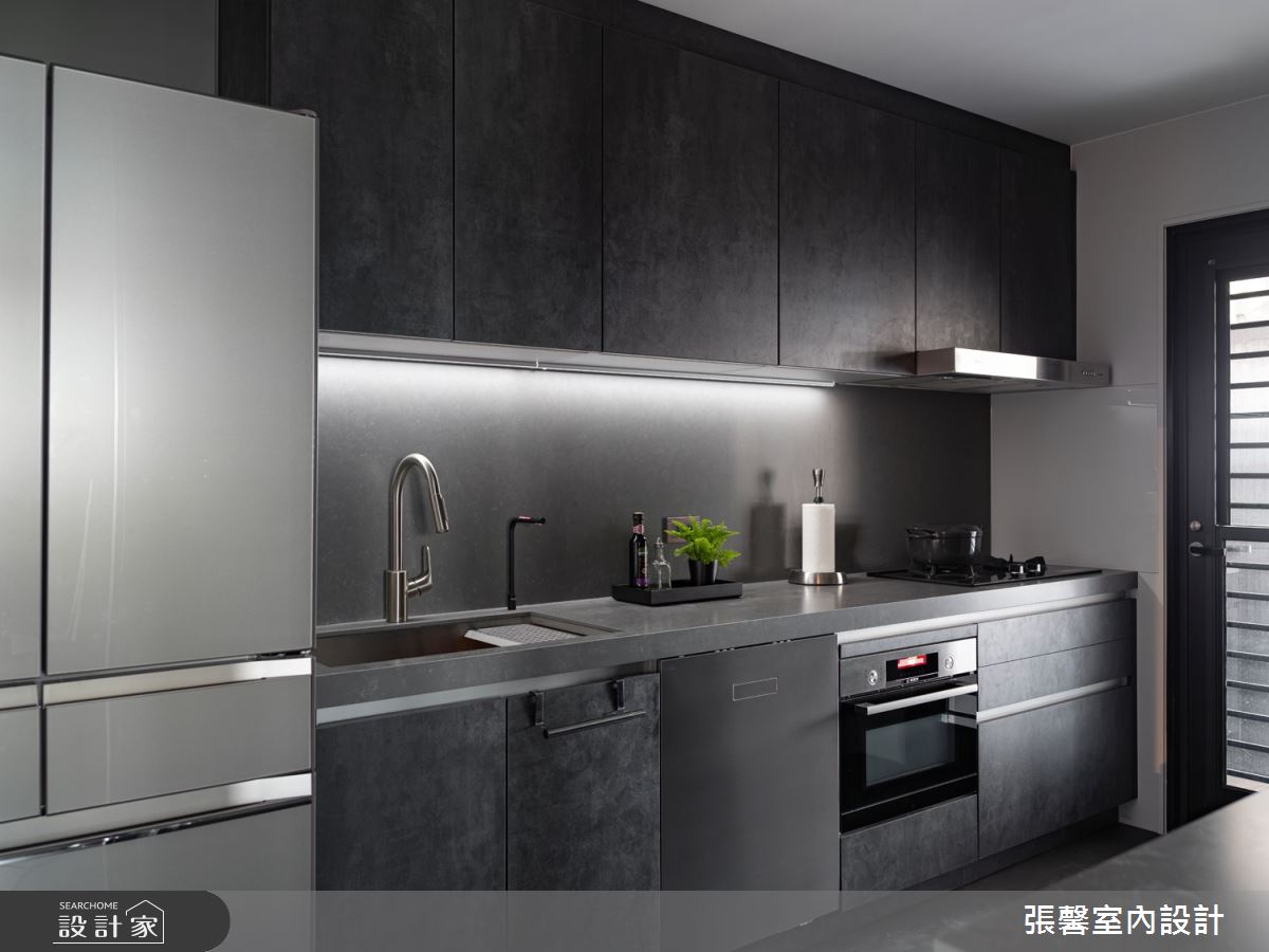 23坪新成屋(5年以下)＿現代風廚房案例圖片＿張馨室內設計/瀚觀室內裝修設計工程有限公司＿張馨_黑韵 靜謐之16