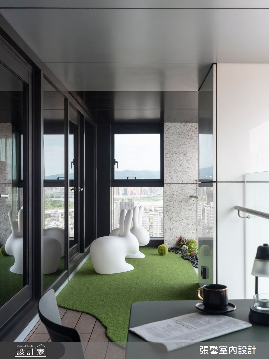 23坪新成屋(5年以下)＿現代風陽台案例圖片＿張馨室內設計/瀚觀室內裝修設計工程有限公司＿張馨_黑韵 靜謐之17