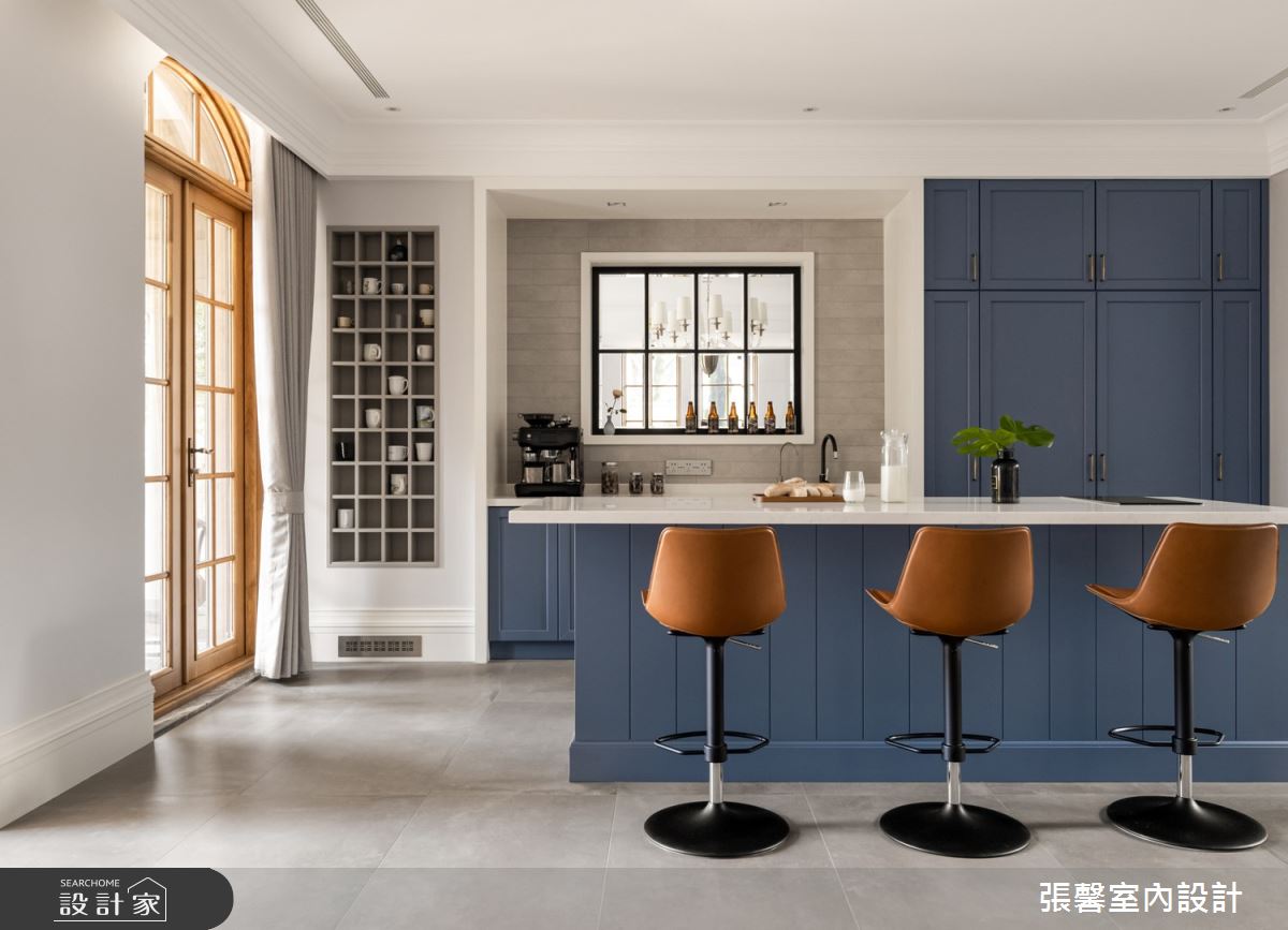330坪毛胚屋＿美式風廚房吧檯中島案例圖片＿張馨室內設計/瀚觀室內裝修設計工程有限公司＿張馨_無憂 桃花源之8