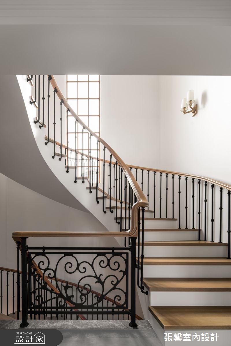 330坪毛胚屋＿美式風樓梯案例圖片＿張馨室內設計/瀚觀室內裝修設計工程有限公司＿張馨_無憂 桃花源之19