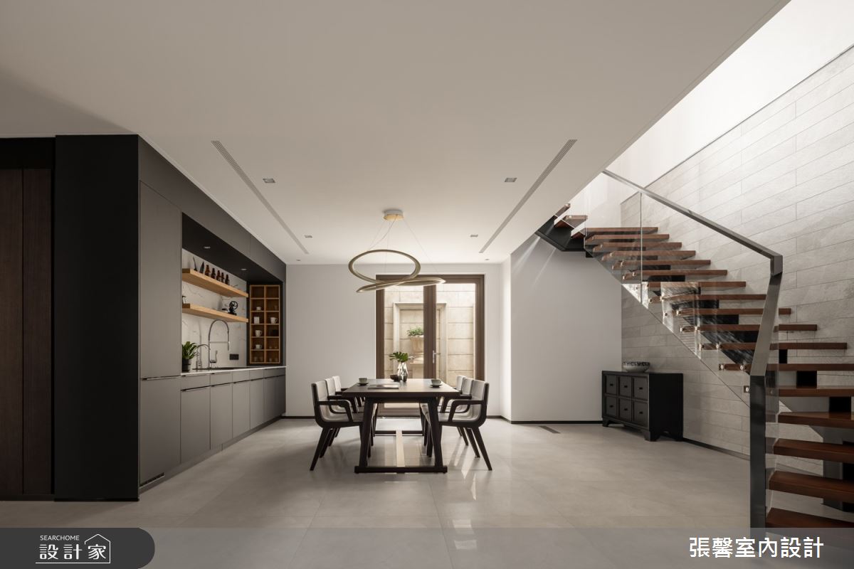 330坪毛胚屋＿美式風餐廳樓梯案例圖片＿張馨室內設計/瀚觀室內裝修設計工程有限公司＿張馨_無憂 桃花源之49